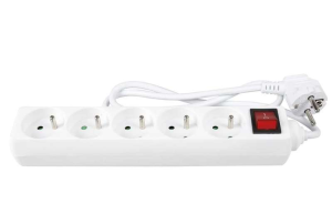 DESTOCKAGE Multiprise électrique 5 prises - Bloc multiprise 5 prises + interrupteur, ra...