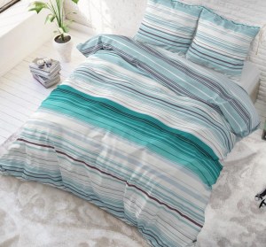 "Carl" Set 2/3 pcs Parure de Lit Coton Mélangé Housse de Couette+Taie d'Oreiller