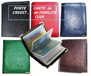 LOTS DE PORTE CARTES DE FIDELITE , DE CREDIT EN CUIR
