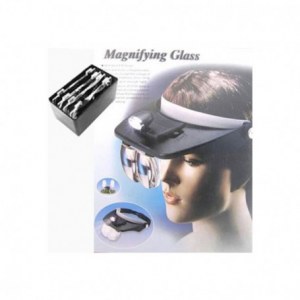 Lot de Casque Loupe Réglable avec Lampe Led et 4 optiques