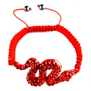 Bracelet en cristal, macramé et Hématite noire véritable. Blanc, rouge, rose