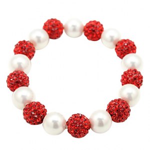 Bracelet en cristal, macramé et Hématite noire véritable- Rouge, vert, vert clair