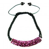 Bracelet feminin en crystaux et macrame