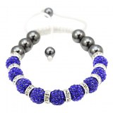 Bracelet total elegance avec boules et anneaux en crystaux