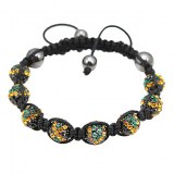 Tres beau bracelet Jamaique, compose de 8 boules de crystal