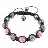 Bracelet tibetain compose de 6 boules de crystal