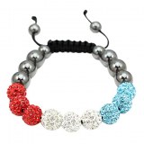 Bracelet en crystaux tricolore