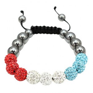 Bracelet en crystaux tricolore