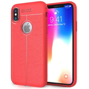 Déstockage Coque de protection en silicone aspect cuir pour Apple iPhone