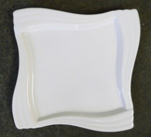 Assiette grande céramique blanche