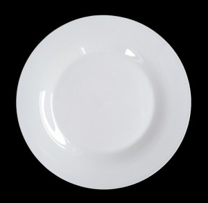 Assiette ronde blanche