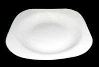 Assiette creuse carrée blanche