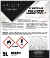 Bidons de 5L d'un Liquide détergeant / désinfectant Anti-Covid 19