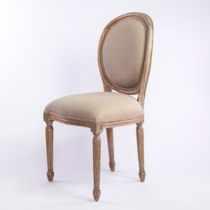 Chaise médaillon cérusée