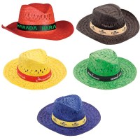 Chapeau "Splash" en Paille - Objet publicitaire AVEC ou SANS logo - Cadeau client - Gif...