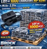 LOT DE 1000 CHARGEUR HP 45W Embout bleu connecteur 3.0mm  4.5mm 19.5V 2.31A