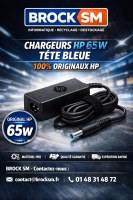 LOT CHARGEUR HP BLEU 65W