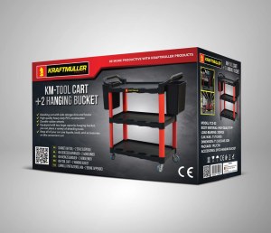 CHARIOT SERVANTE D'ATELIER 3 NIVEAUX KM-4127