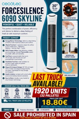 Ventilateur Colonne Cecotec EnergySilence 6090 Skyline – Neuf