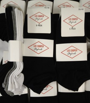 Lot de 24 Paquets de 5 paires de chaussettes soit 120 paires Lee Cooper Neuf