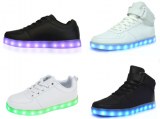 CHAUSSURES LED ADULTE ADO ENFANT, MIXTES NOIR OU BLANC. AFFAIRE UNIQUE !!