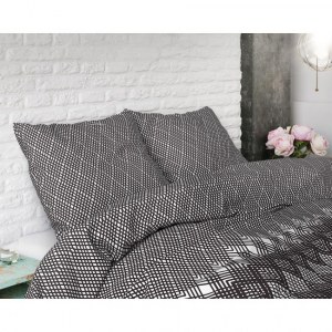 "Cheng" Set 2/3 pcs Parure de Lit Coton Mélangé Housse de Couette+Taie d'Oreiller