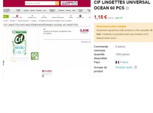 CIF LINGETTES UNIVERSAL OCEAN 60 PCS