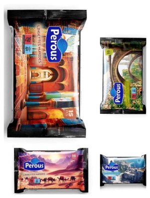 Lingettes Humides – Marques PEROUS & SOUMA WIPS – Personnalisation Disponible