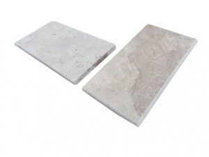 Travertin Beige Marche d'angle Sortant 33x61 cm