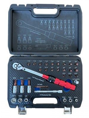 JEU DE CLÉS DYNAMOMÉTRIQUES 32PCS 1/4 KM-1534