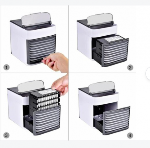 USB Climatiseur Portable, USB Ventilateur Refroidisseur d'air Portable 3 en 1 Réglable...