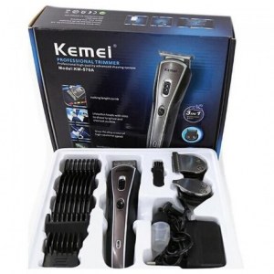 Lot de Coffret complet Tondeuse de pro KEMEI grise KM-570A