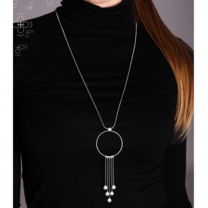 Sautoir fabos cristal swarovski circle pearl