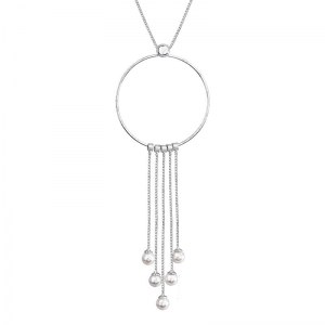 Sautoir fabos cristal swarovski circle pearl