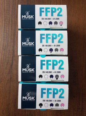 MASQUE MEDICAL FFP2 NR WHITE AND COLOR CE2163 / EN149:2001 A1:2009