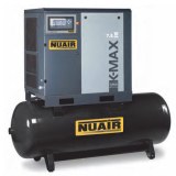 Compresseur à vis à entrainement direct et d'air à vis silencieux avec sécheur 270 litr...