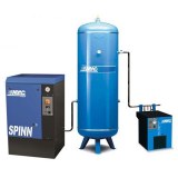 Compresseur d'air rotatif à vis réservoir vertical 500 litres avec sécheur d'air