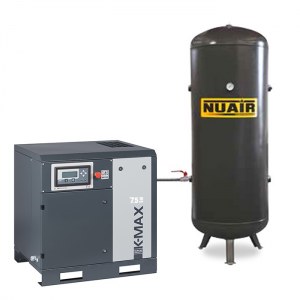 Compresseur d'air à vis silencieux 15 CV 500 L 10 bar.