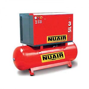 Compresseur d'air à piston silencieux bi-cylindre 7,5 CV.