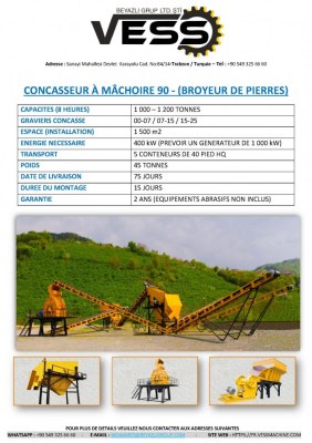 Concasseur a Mâchoire | Concasseur de Pierre | Vess