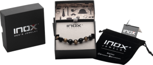 BRACELET HOMME CUIR et ACIER MANCHETTE TÊTE DE MORT BR01581