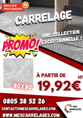 Carrelage 80x80 - Mat et Brillant - William Grigio