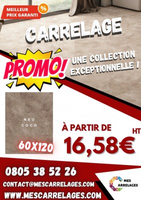 Carrelage 60x60 et 60x120 - Mat et Brillant - Neo Coco