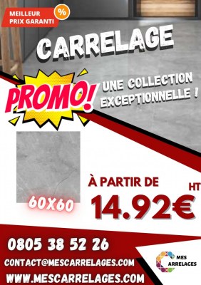 Carrelage 60x60 et 60x120 - Mat et Brillant - William