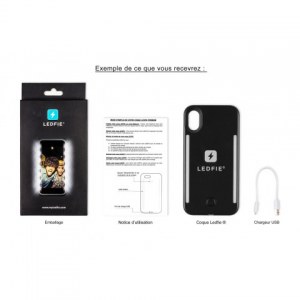 Lot coques Lumineuses LED Ledfie® pour iPhone et Samsung