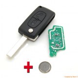 COQUE CLE PILP CLE COMPLETE PEUGEOT 107 207 307 407 CE536 2 BOUTON