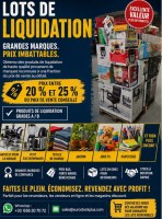 LOTS DE LIQUIDATION GRADE A & B – GRANDES MARQUES À PRIX IMBATTABLES !