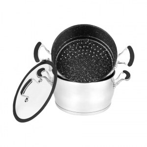 Couscoussier en inox et intérieur en pierre, 2 tailles disponibles