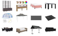 Lot de 588 unités de Mobilier de Maison et Jardin et meubles - Non testés