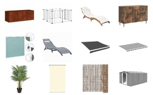Lot de 607 unités de mobilier de jardins et meubles